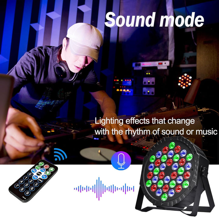 LED Par Strahler 36 LED Bühnenlichter RGB Partylicht mit Fernbedienung LED Disco Licht Lichtshow für