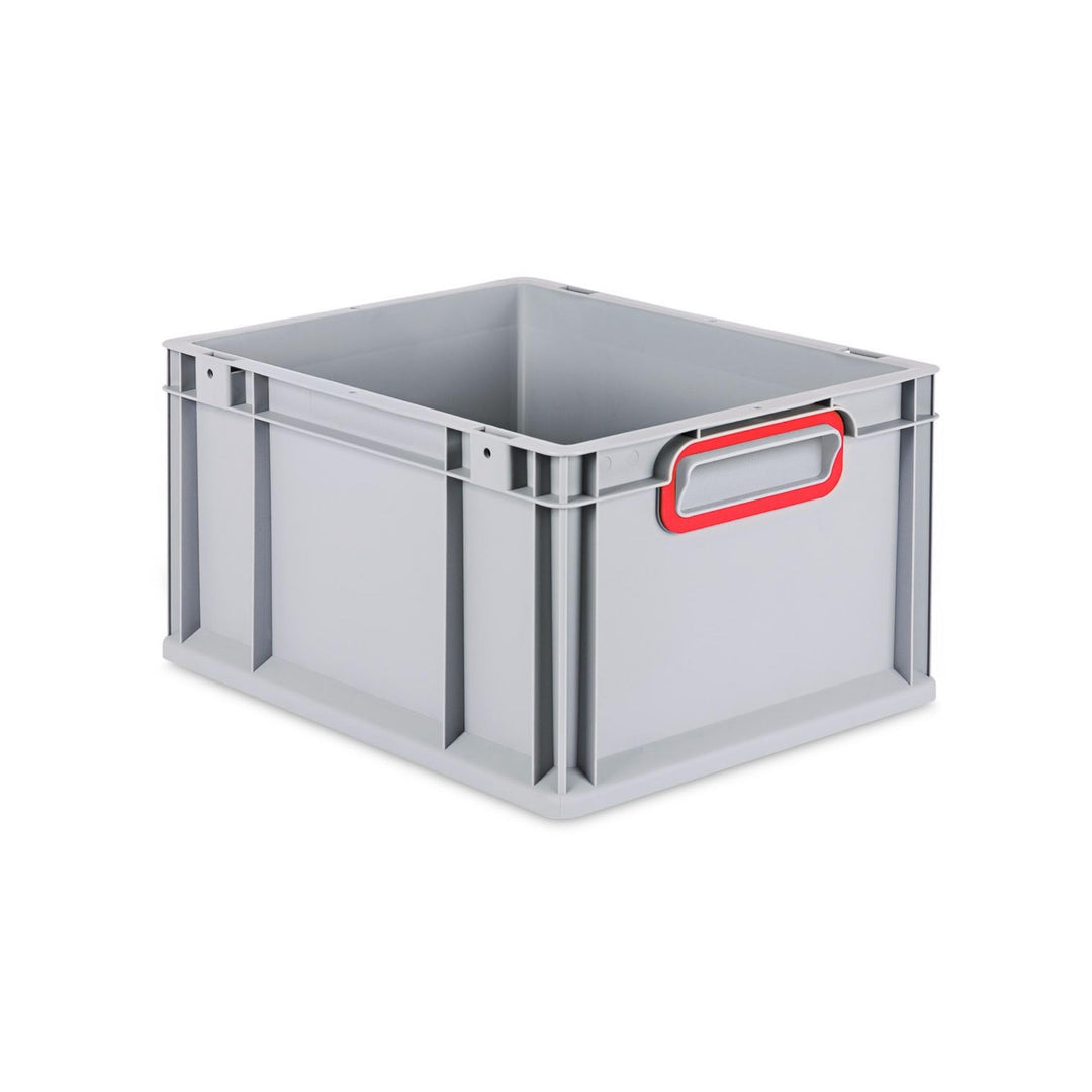 PROREGAL Eurobox NextGen Color | HxBxT 22x30x40cm | 20 Liter | Griffe rot geschlossen | Glatter Bode