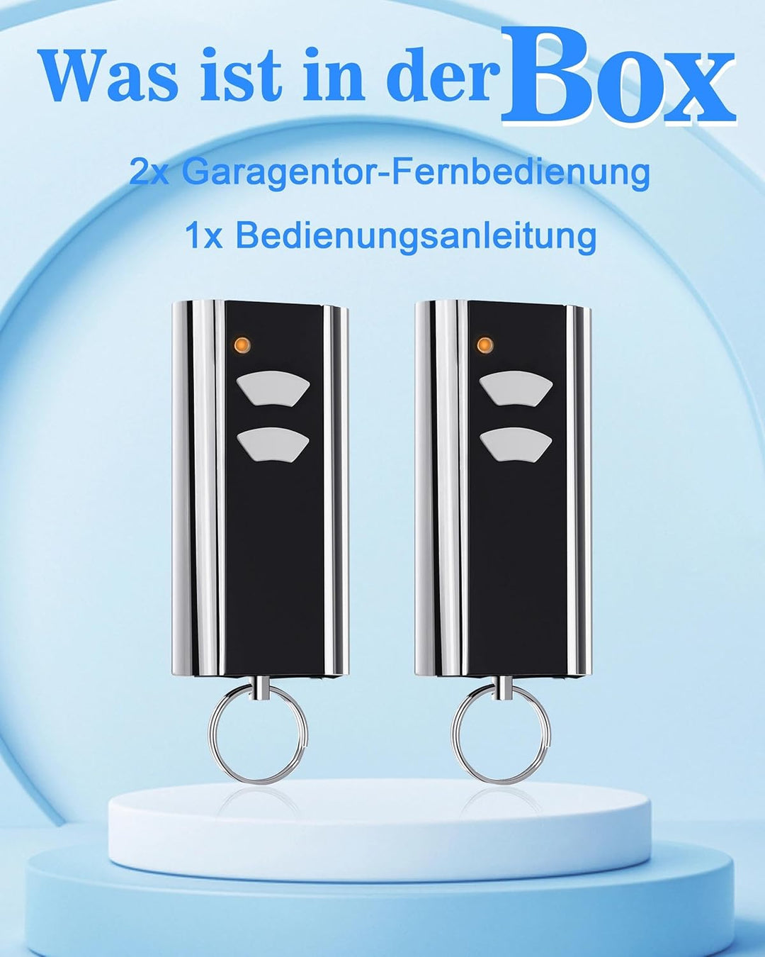 2 Stück für Normstahl RCU433-2K: Garagentor-Handsender-Ersatz, 433,92 MHz | Kompatibel mit Normstahl
