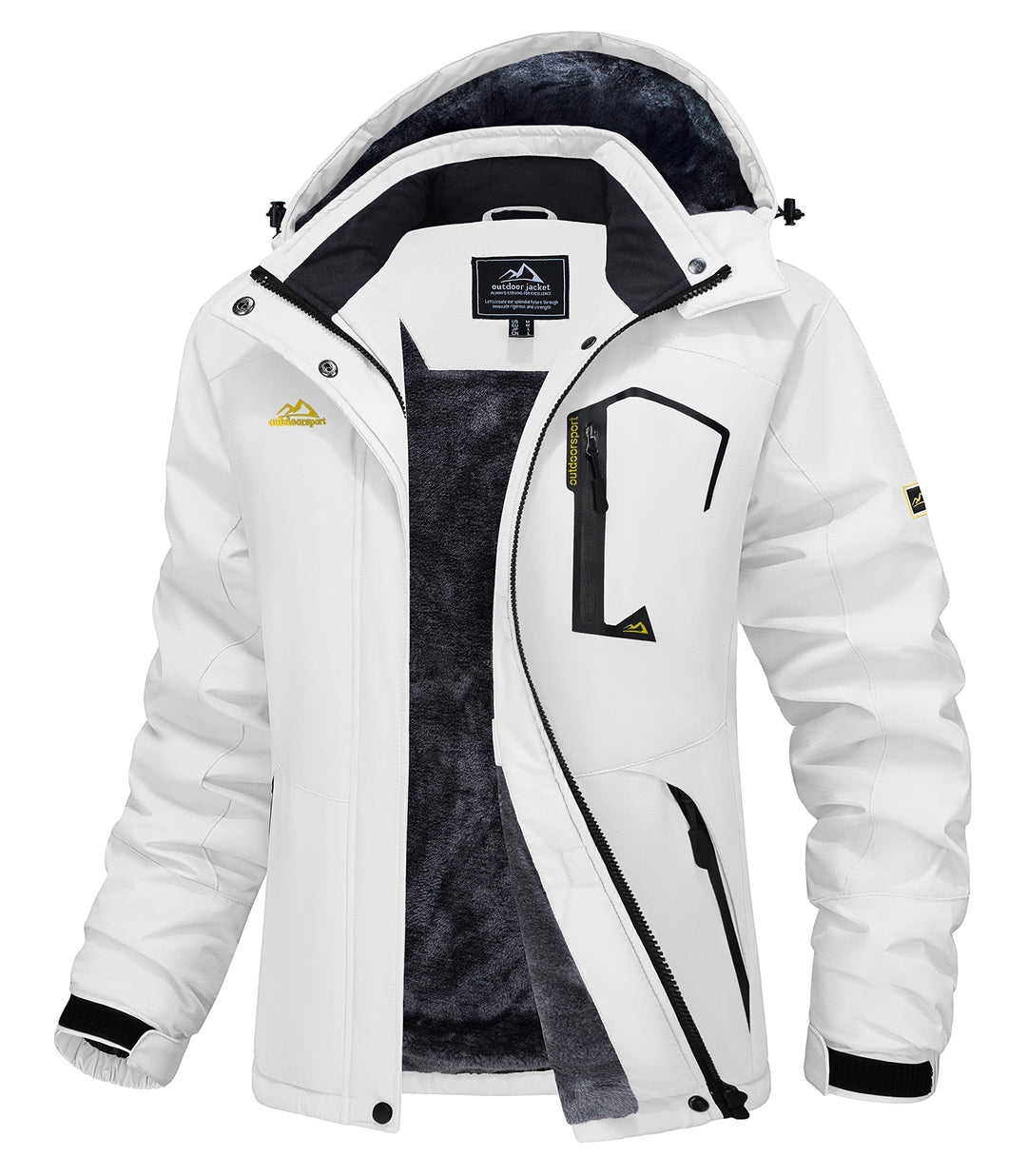 MAGCOMSEN Winterjacke Damen Softshell Funktionsjacke Wasserabweisende Outdoor Ski Jacke Fleece Windd