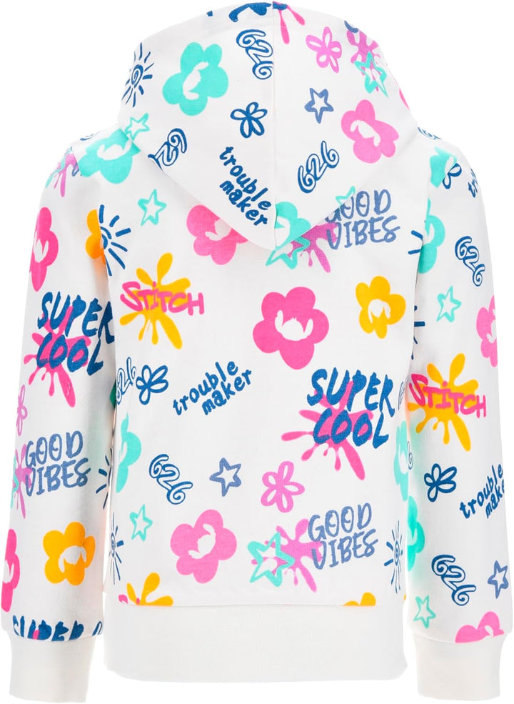 Disney Stitch Mädchen Kapuzenpullover, Design Weiches Textil Sweatshirt, Pullover für Mädchen, Gröss