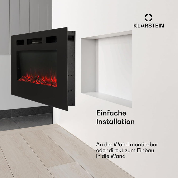 Klarstein Elektrokamin, Elektro Heizungen für Wohnzimmer & Innenräume, Elektrischer Kamin mit LED Fl