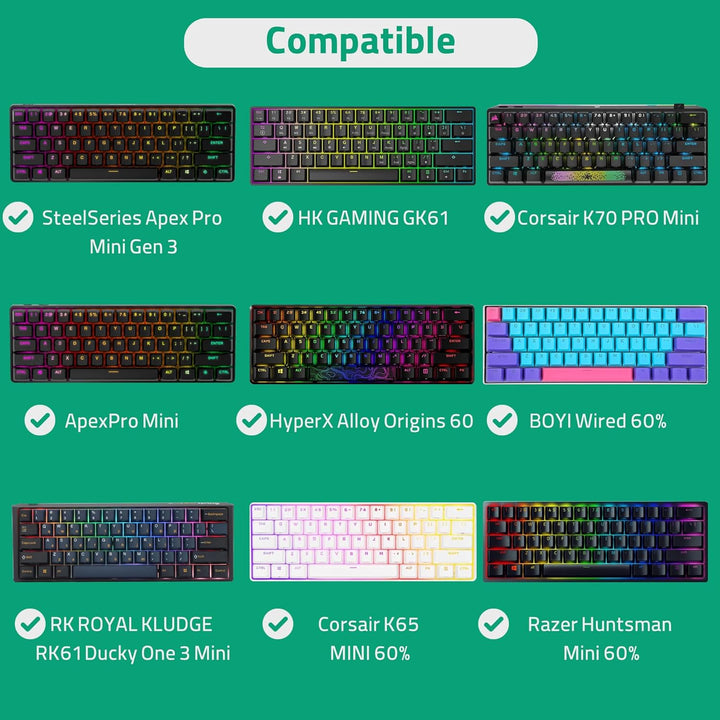 Geekria Shield 60% kompakte Tastaturhülle, Hartschale, Reisetragetasche für 61 Tasten, kompakt, mech