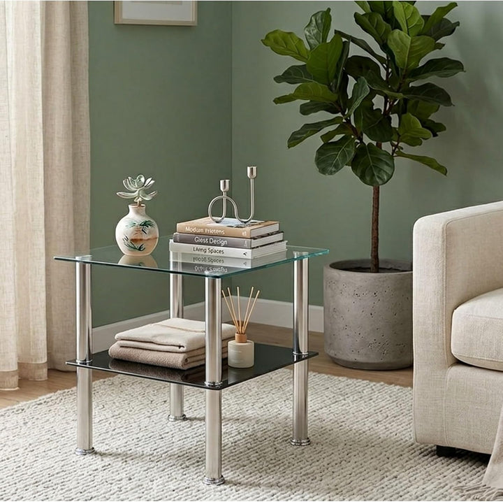 CasaXXl Couchtisch Glas mit Sicherheitsglas & Facettenschliff - Glastisch perfekt geeignet als Beist