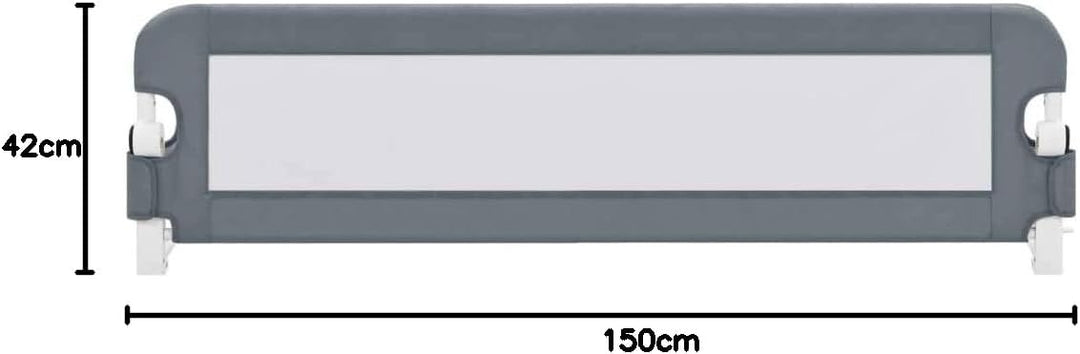 vidaXL Bettgitter für Kleinkinder, Polyester, Kindergarten, Schlafzimmer, Schutzgitter, robust und l