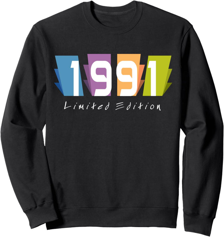 33. Geburtstag Mann Frau 33 Jahre 1991 Deko Lustig Geschenk Sweatshirt