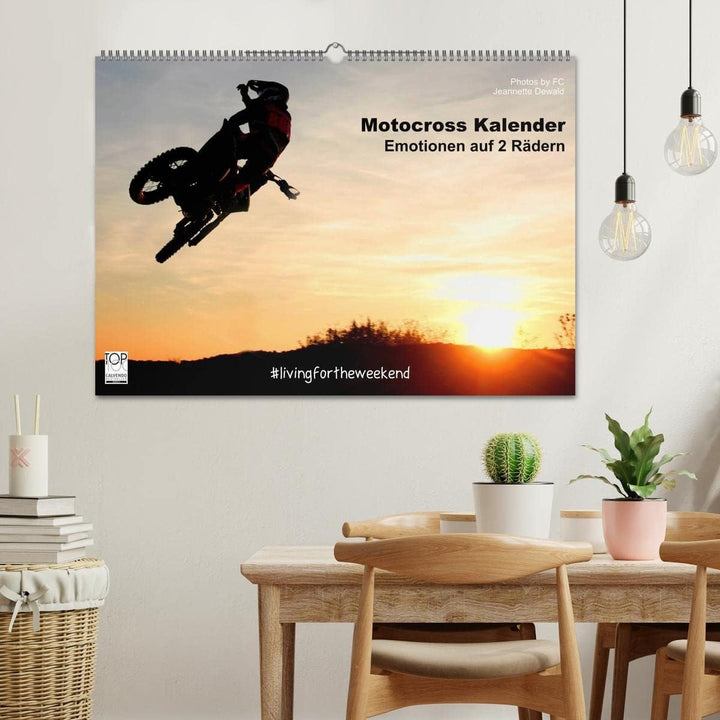 Motocross Kalender - Emotionen auf 2 Rädern (Wandkalender 2026 DIN A2 quer), CALVENDO Monatskalender