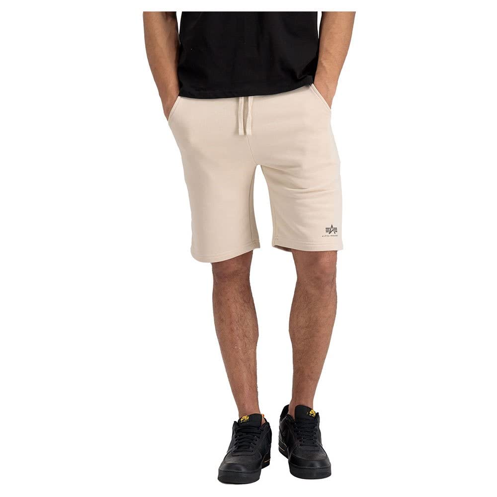 ALPHA INDUSTRIES Herren Shorts Basic Short Sl Short für Herren S Jet Stream White, S Jet Stream Whit