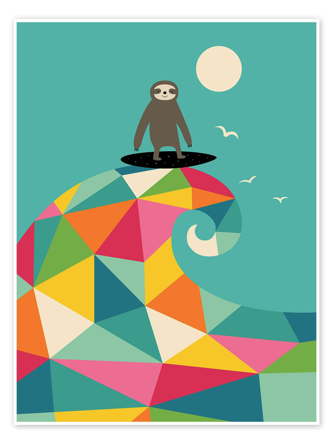 Surf Up Poster von Andy Westface 70 x 90 cm Bunt Wandbilder Wanddeko Papier 90L x 70B cm, Papier 90L