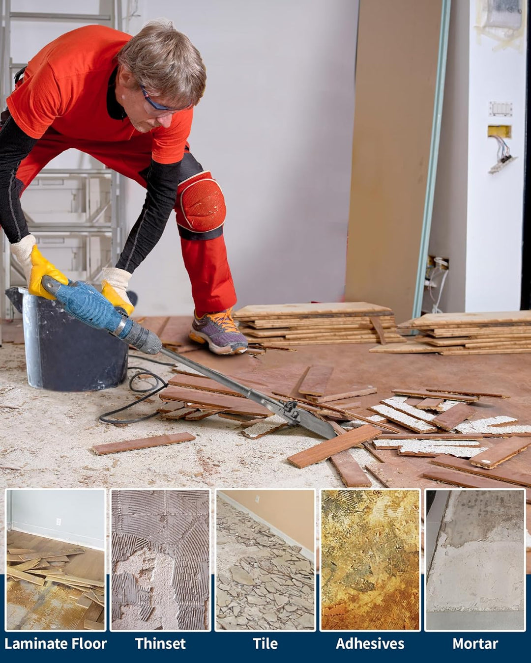 Firecore SDS Max Boden-Schaber, Spachtelmeissel SDS Max, 635mm×150mm, spachtel werkzeug für Böden, V