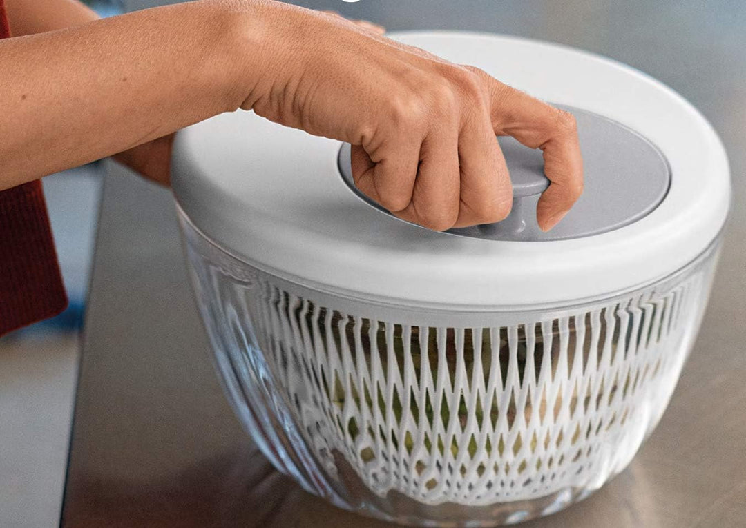 Guzzini - Kitchen Active Design, SPIN&STORE Salatschlüder mit Deckel - Säure Gelb, Ø26 x h19 cm | 40