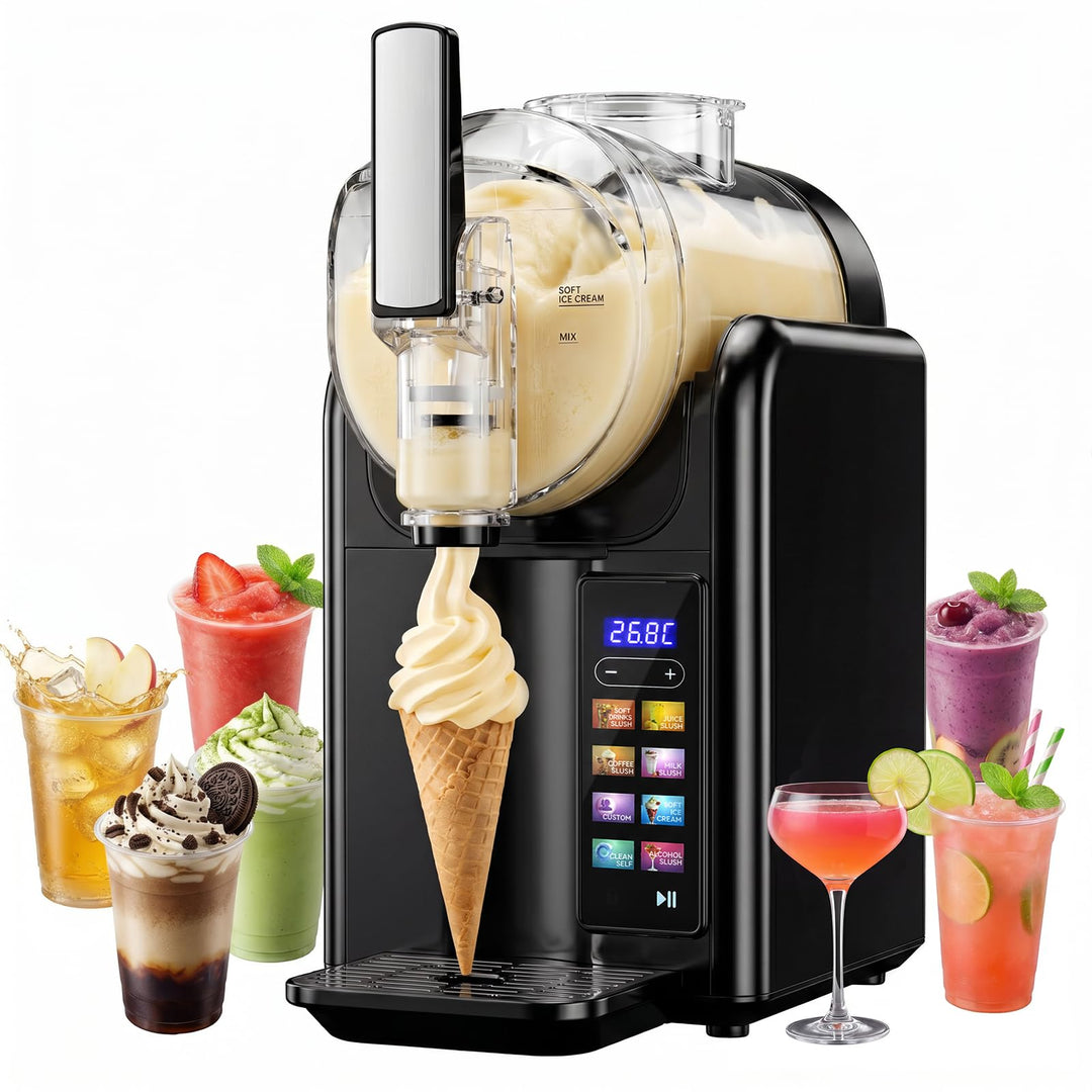 Slush Maschine eismaschine 2L Slushie,slushie maschine,Maschine mit LED-Display,7 voreingestellte Pr