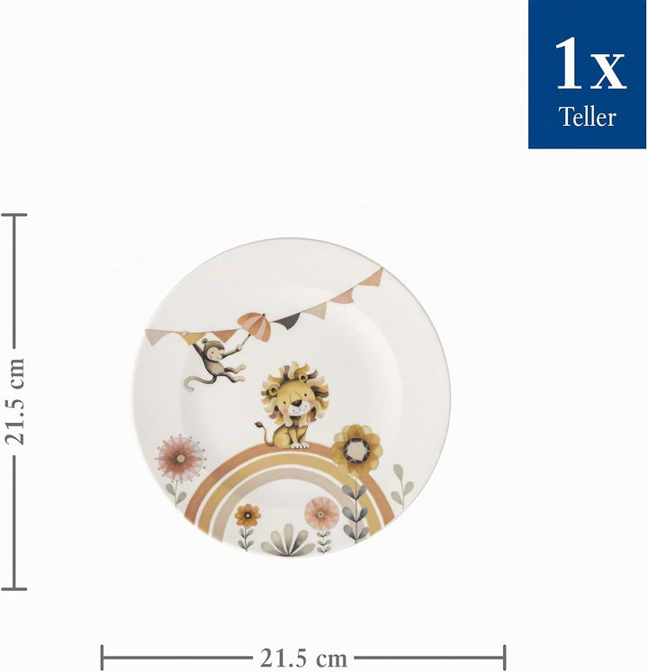 Villeroy &amp; Boch – Boho kids Roar like a lion Kinderteller, Porzellan Teller im Boho Stil, Kindergesc