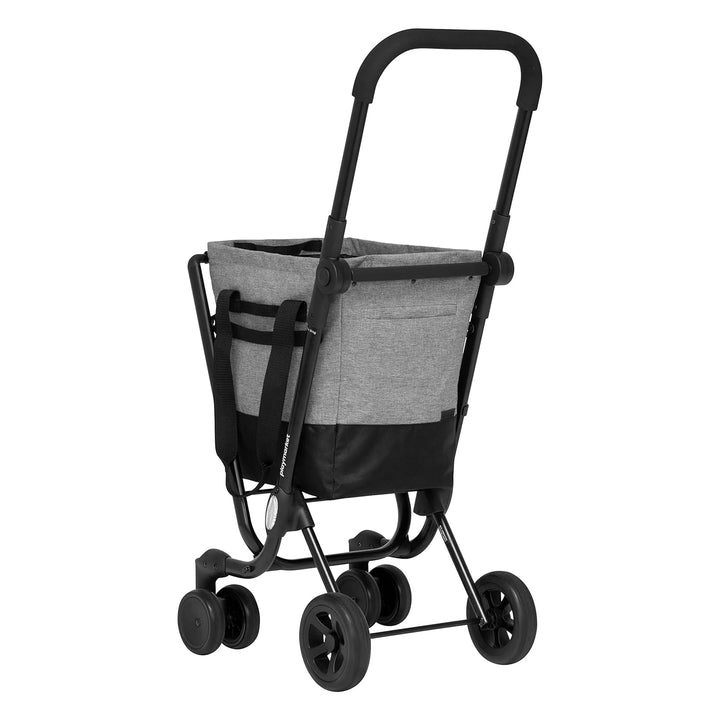 Playmarket Easy Go Einkaufstrolley, faltbar, mit Abnehmbarer Tasche (Textured) ,40 L Schwarz-grau, S