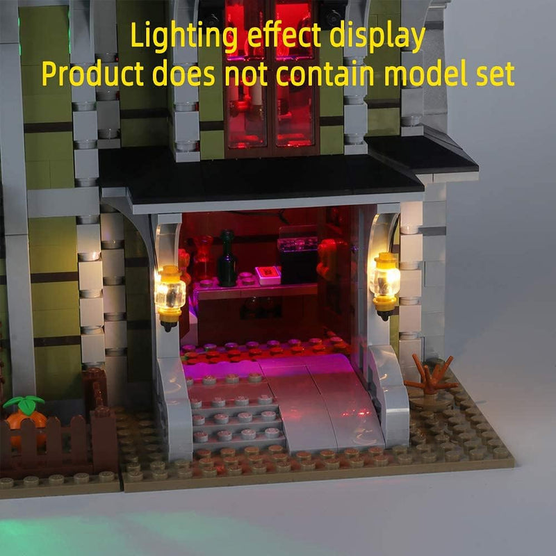 GEAMENT LED-Licht-Set für Geisterhaus Auf Dem Jahrmarkt kompatibel mit Lego Creator Fairground Colle