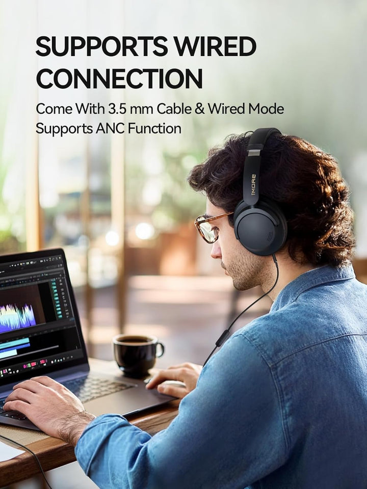 1MORE SonoFlow Pro Over-Ear Kopfhörer Kabellos, LDAC Hi-Res Wireless Audio, Active Noise Cancelling,