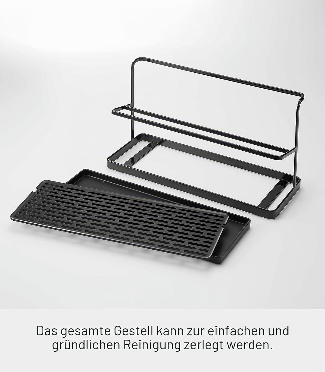 YAMAZAKI 5410 Tower Abtropfständer für Flaschen, schwarz, Stahl/ABS Harz, Minimalistisches Design On