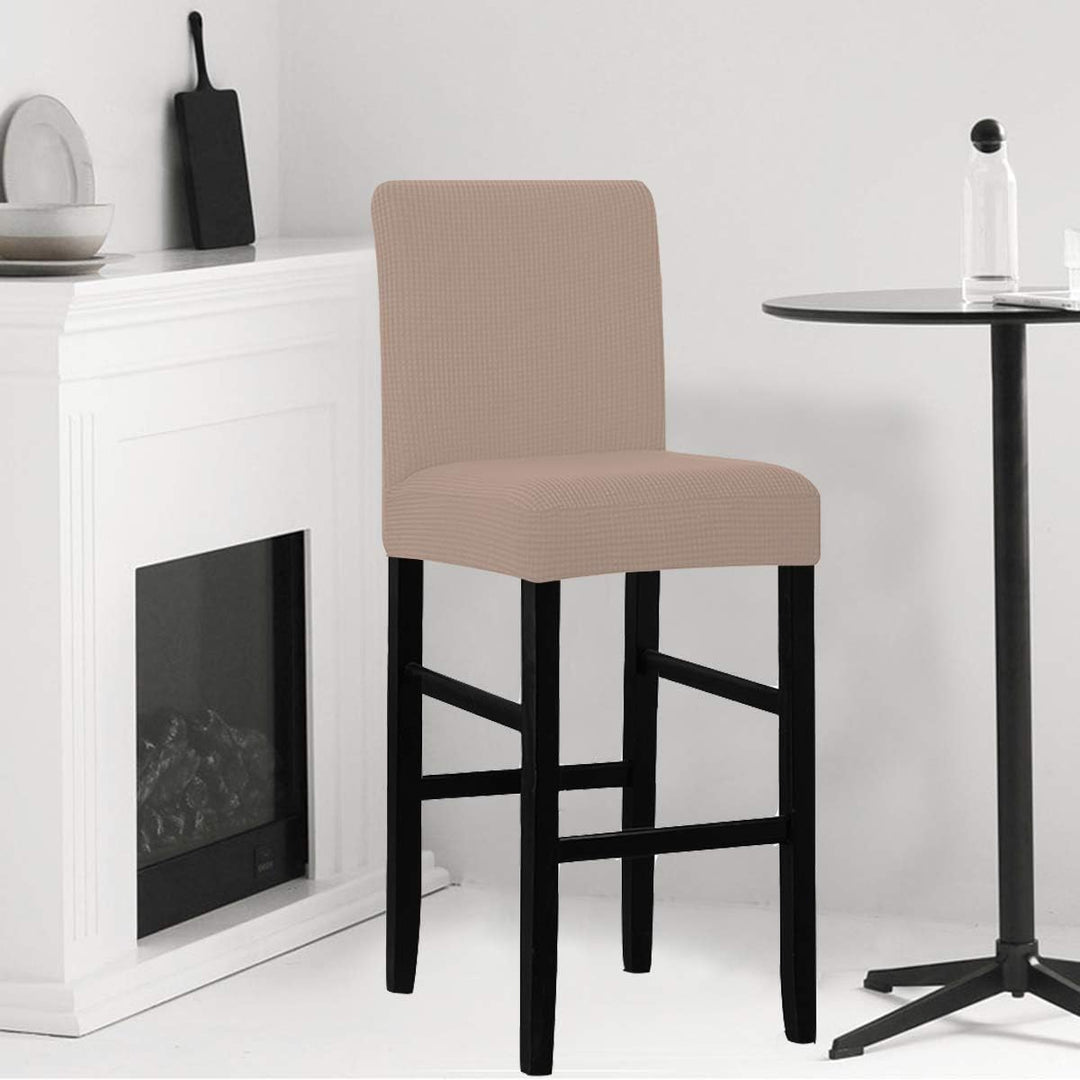 LANSHENG Bar Stuhlhussen, Stretch Abnehmbarer waschbarer Stuhl Schonbezug für Short Swivel Dining Ch
