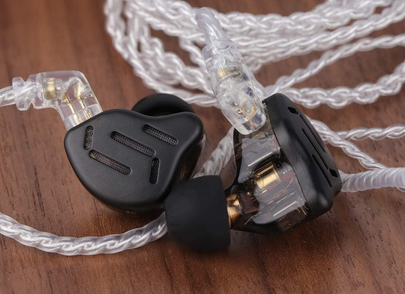 LINSOUL KZ Zax 1DD+7BA Hybrid Driver HiFi in-Ear Earphones with Zin Alloy Shell, Detachable 2 Pin 0.