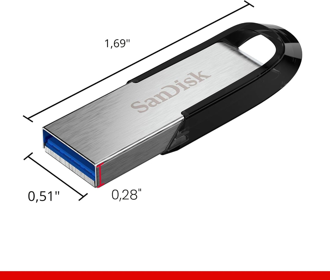 SanDisk Ultra Flair USB 3.0 Flash-Laufwerk 256 GB (robustes und elegantes Metallgehäuse, Passwortsch