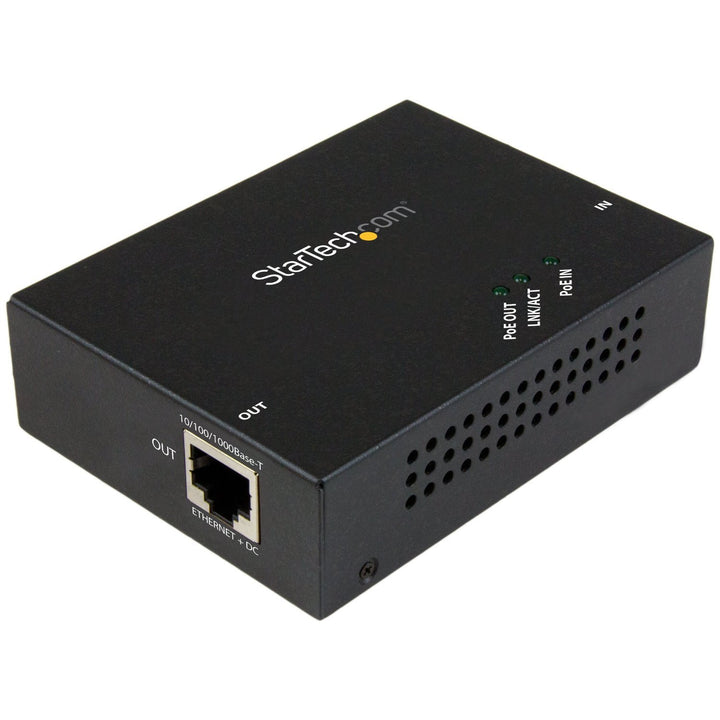 StarTech.com Gigabit PoE+ Extender, 802.3at/af, 100m, Power over Ethernet Extender, PoE Repeater / V