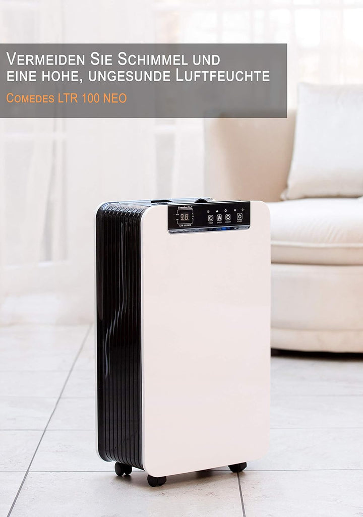 Comedes Elektrischer Luftentfeuchter LTR 100 NEO (max. 12 Liter / 24h) Geeignet für Räume bis 50m²/1