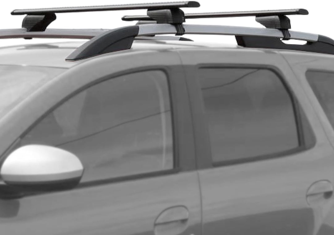 Dachträger passend für Renault Koleos ab 2008-2016 offene Dachreling 125 cm Schwarz, Querträger, Dac