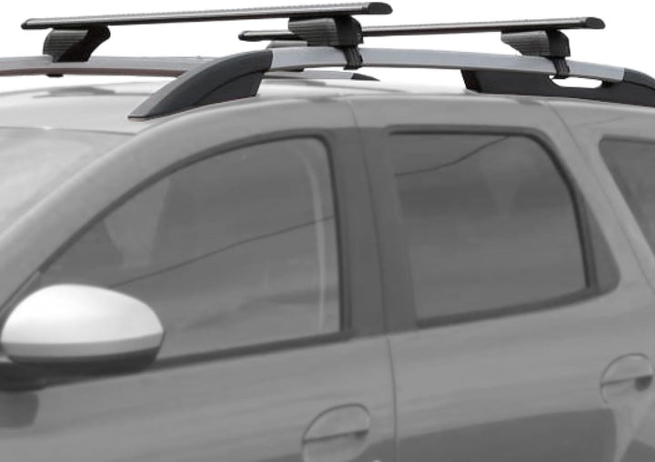 Dachträger passend für Renault Koleos ab 2008-2016 offene Dachreling 125 cm Schwarz, Querträger, Dac