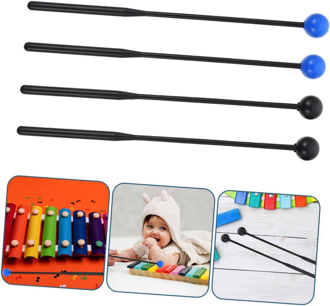Supvox 6 Paare Trommelstock Zungentrommelschlägel Xylophonschlägel Silikonschale Klangschale Aus Kri