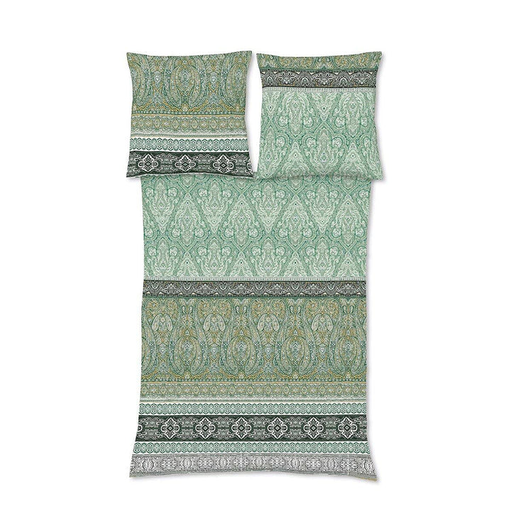 fleuresse Mako-Satin Bettwäsche Modern Classic Oldham Herbs 1 Bettbezug 135 x 200 cm + 1 Kissenbezug