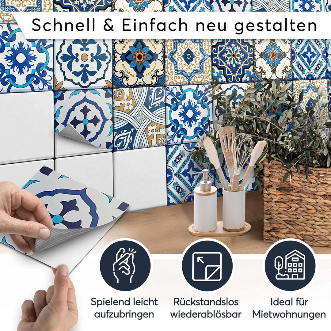 CREATISTO Mosaik Klebefliesen Stickerfliesen Fliesenfolie - Hochwertige Aufkleber Sticker für Fliese