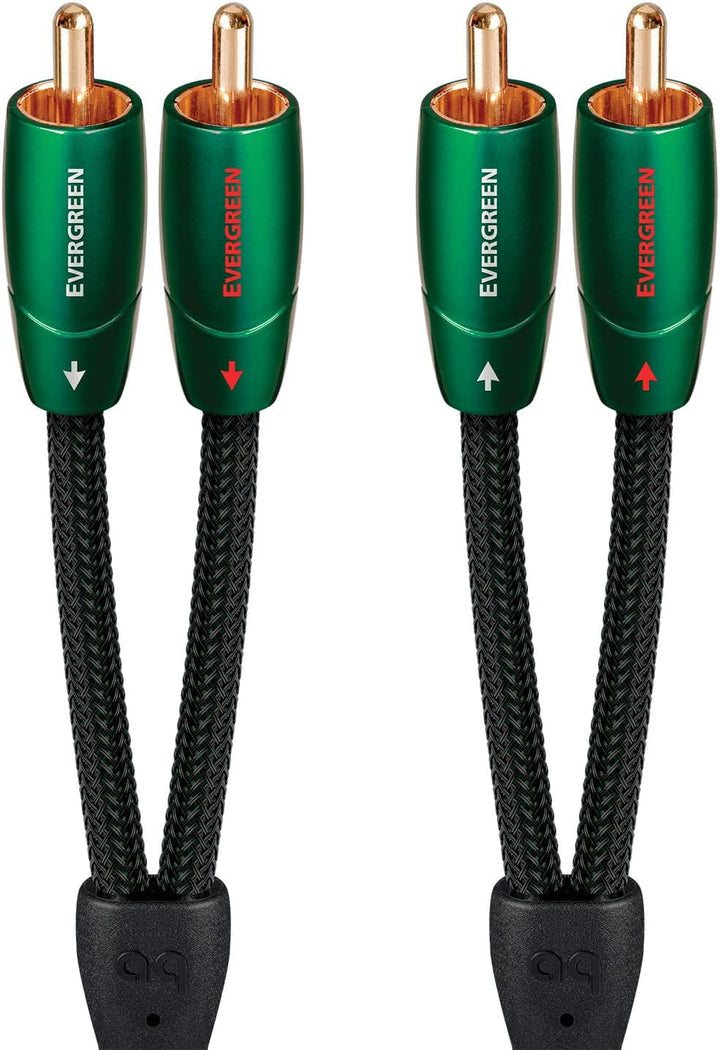 AudioQuest 5 m Evergreen RCA Audiokabel 2 x RCA Schwarz - Audiokabel (2 x RCA, 2 x RCA, Kupfer, 5 m,