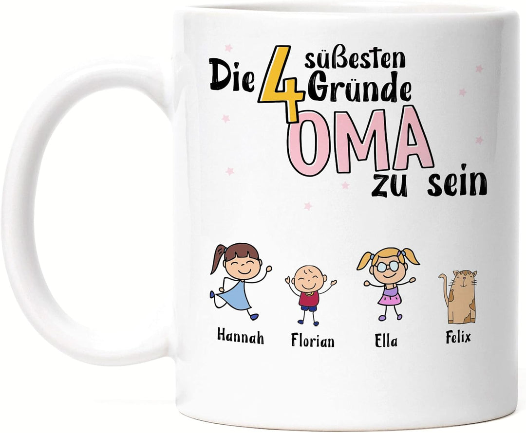 Oma Tasse Geburtstag Personalisiert für Oma Enkel Enkelin Baby Geschenk Kinder Oma Geschenk Mutterta