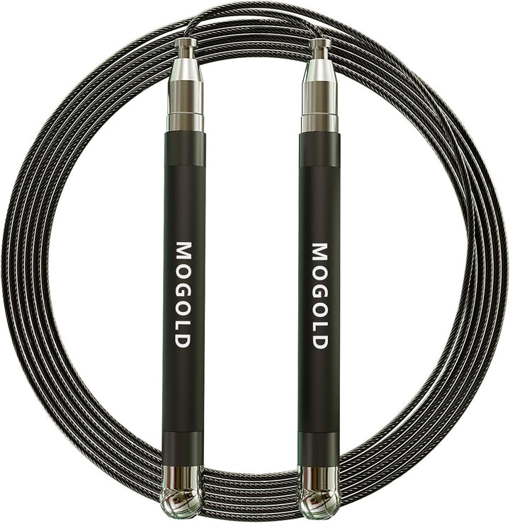 2-in-1 Speed Rope: 2mm for Boxing/MMA &amp; 3mm for CrossFit - Tool-Free Adjustable Cable System with Du