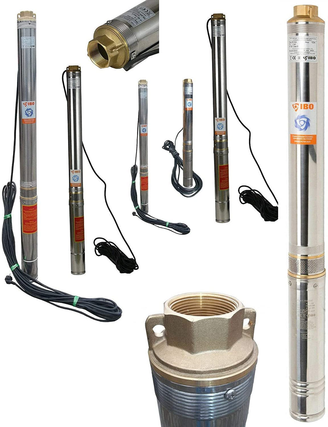 Tiefbrunnenpumpe Brunnenpumpe 2,5" 3" 3,5" 4" sandverträglich >5% 6,6-13,5bar (3" STM20 7,7bar 6000L