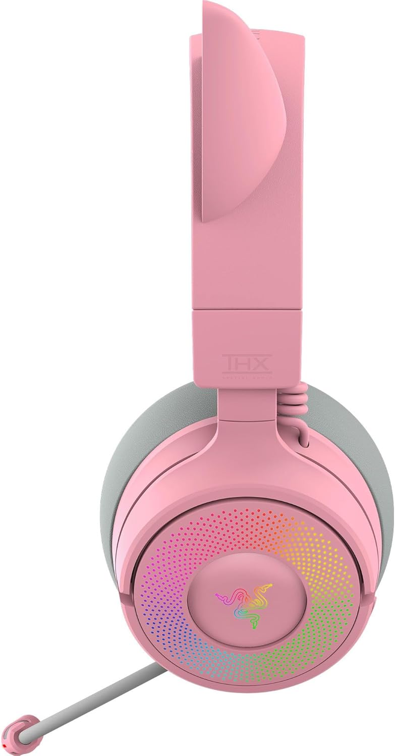 Razer Kraken Kitty V3 Pro - Kabelloses RGB-Kitty-Headset für Gaming - Reaktive Streaming-Katzenohren