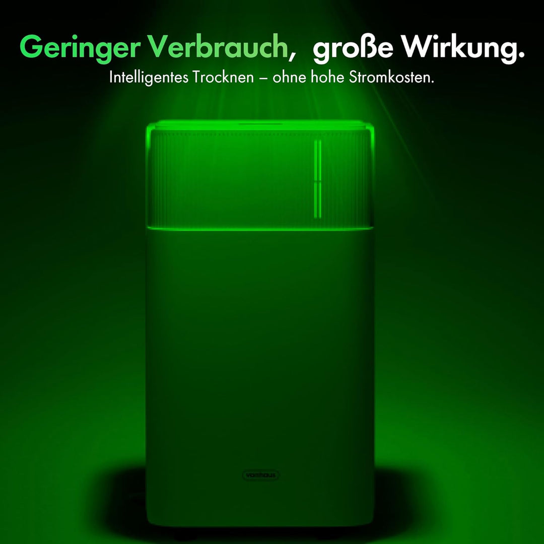 VonHaus Luftentfeuchter Elektrisch, 12L/24H, Entfeuchter für Keller, Raumentfeuchter Elektrisch 39dB