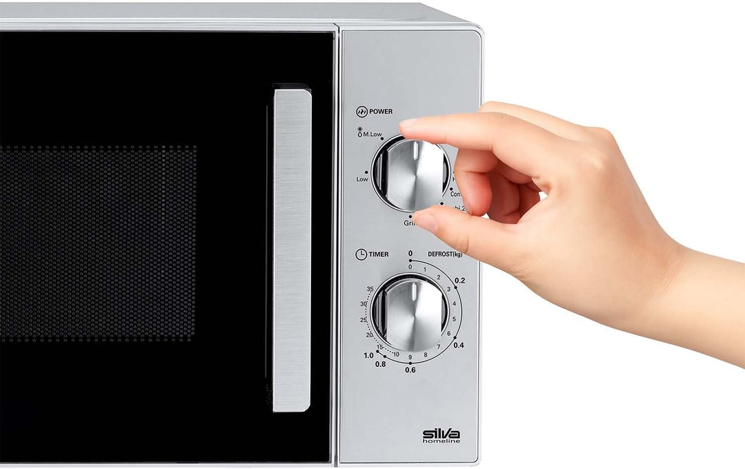 Silva Schneider MW-G 25.5 Mikrowelle mit Grill 20 Liter, 700W Mikrowellenleistung, 1000W Grill, 5 Le
