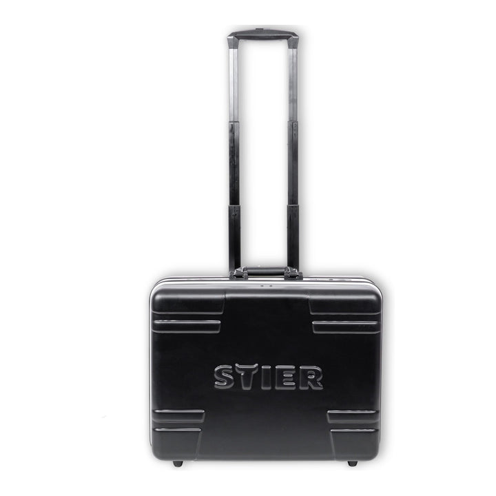 STIER Werkzeugkoffer Trolley leer, robuster Rollkoffer mit ABS-Kunsstoff & Aluminium, Toolbox schwar