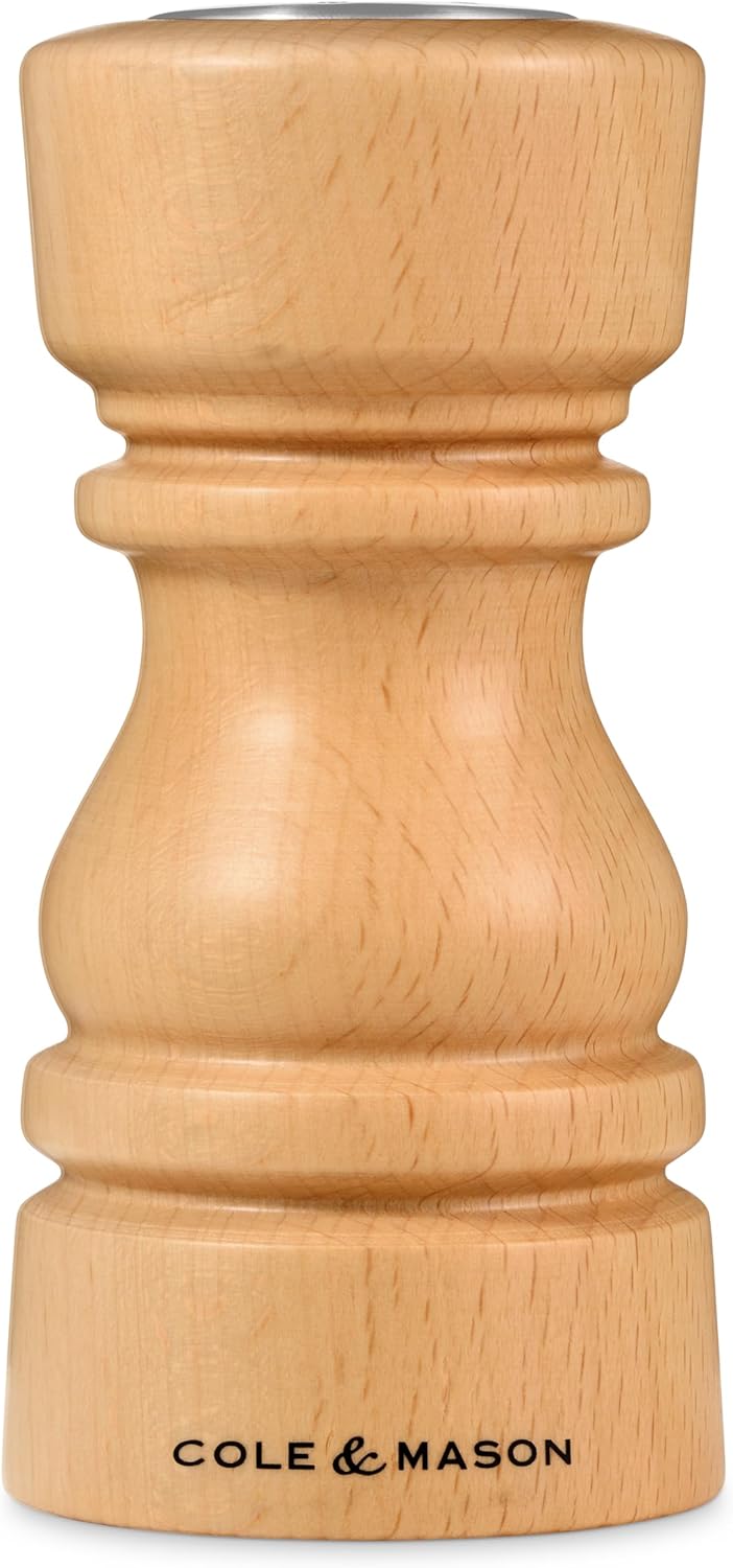 Cole & Mason London Salz- und Pfefferstreuer & Mühlen-Geschenkset, 130 mm / 5" Mühle aus natürlichem