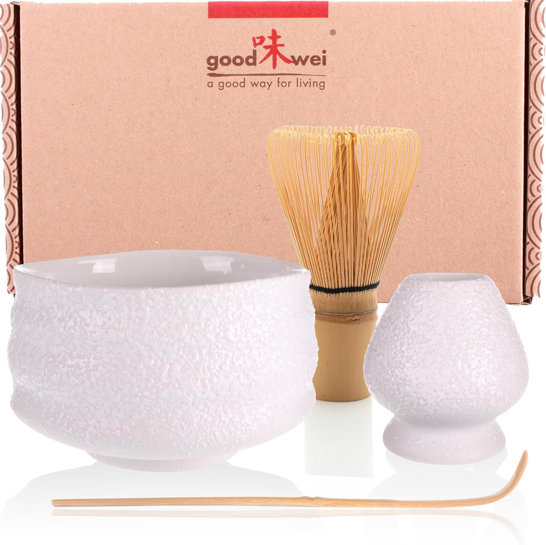 Goodwei Japanisches Matcha Komplett-Set mit hochwertiger Teeschale (Miyuki, 80) Miyuki 80, Miyuki 80
