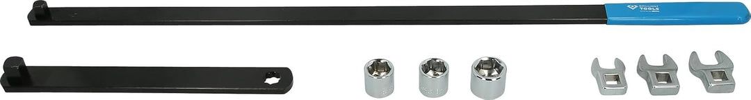 BRILLIANT TOOLS BT571050 Keilriemen und Spannrollen-Schlüssel-Satz, 8-tlg [Powered by KS TOOLS] 8-tl