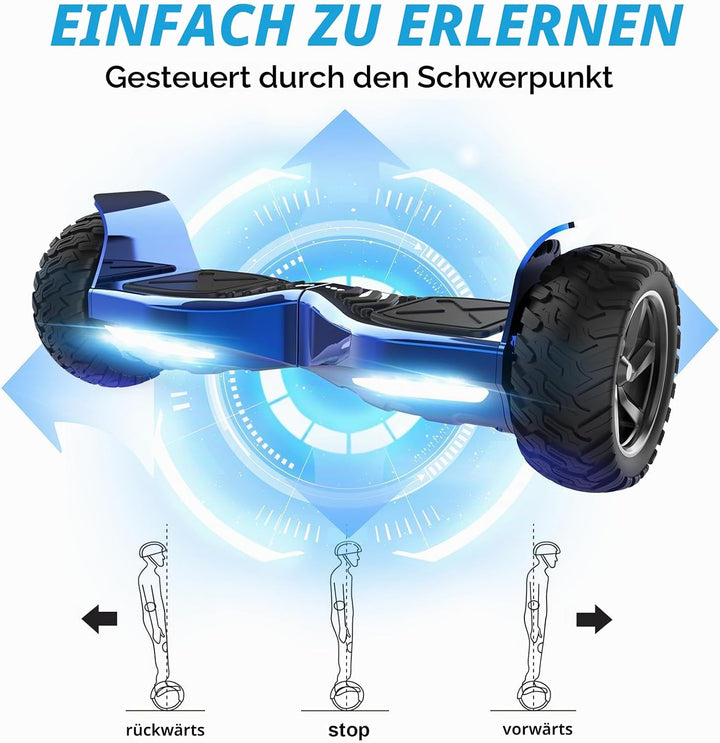 RCB Hoverboards SUV mit Sitz Hoverboards Off-Road, App-fähige Bluetooth, 8,5 &