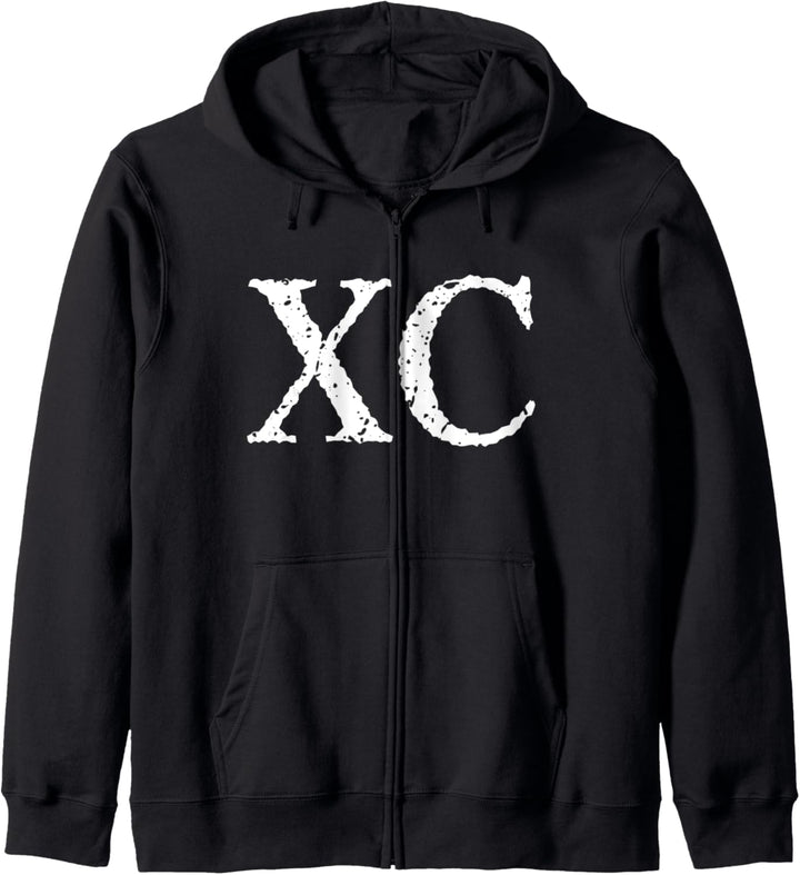 Römische Ziffer 90 XC Kapuzenjacke