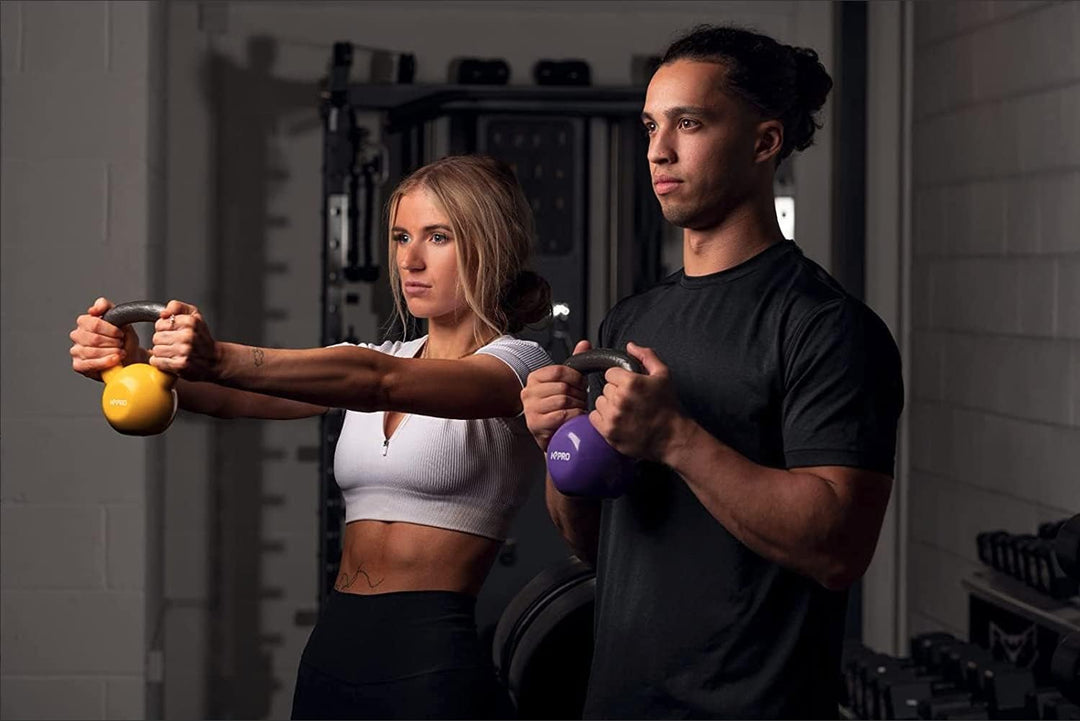 Kettlebell Set - Einsteiger Set 2kg-4kg-6kg im stabilen Hardcase Koffer - Fitness Training - Kettleb