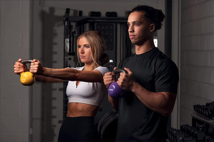 Kettlebell Set - Einsteiger Set 2kg-4kg-6kg im stabilen Hardcase Koffer - Fitness Training - Kettleb