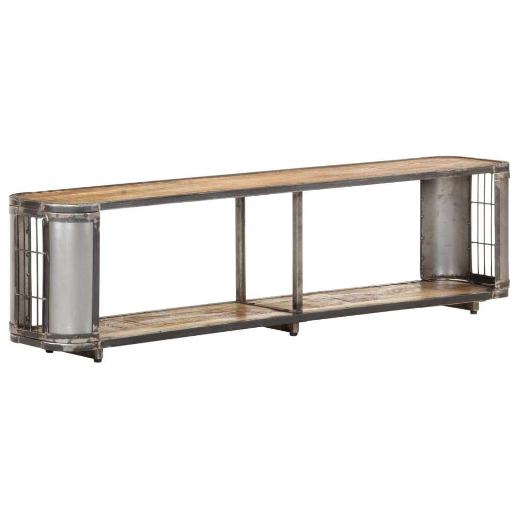 vidaXL Mangoholz Massiv TV Schrank Industrie-Stil Lowboard Fernsehschrank Fernsehtisch Sideboard HiF