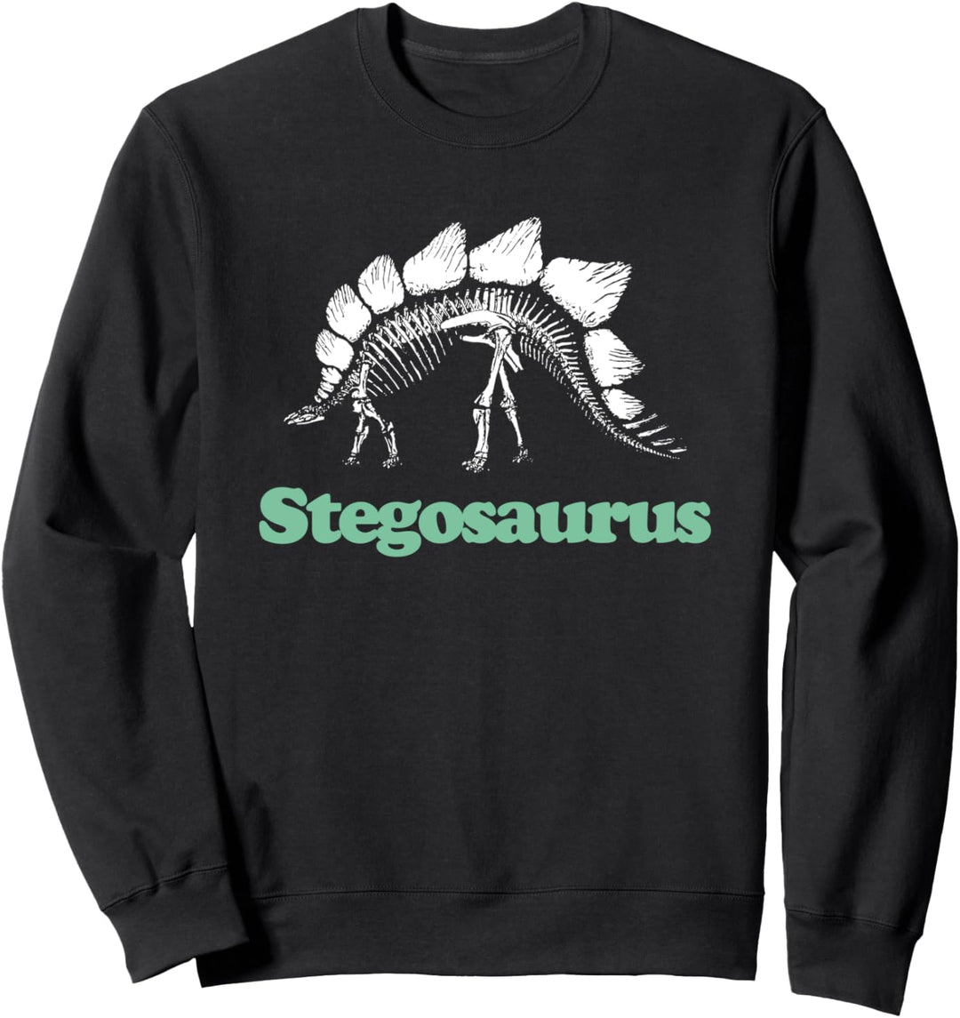 Stegosaurus Minimalist Retro Dinosaur Simple 80s Graphic Sweatshirt
