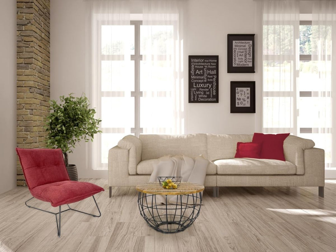 Couchtisch Wohnzimmer-Tisch rund ø 55 cm Beistelltisch Metall Gestell Tischplatte Holz massiv Farbe