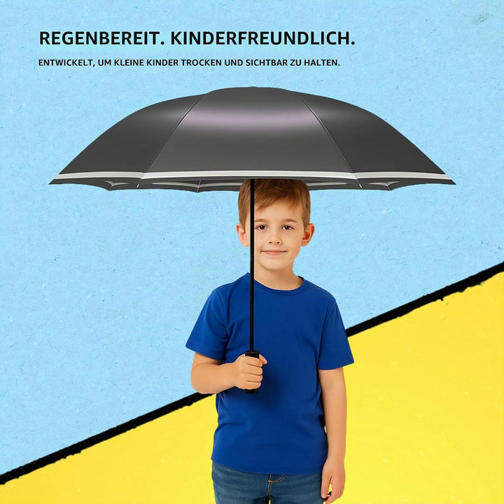 Knirps Rookie manual - Kinderregenschirm black Schwarz, Schwarz